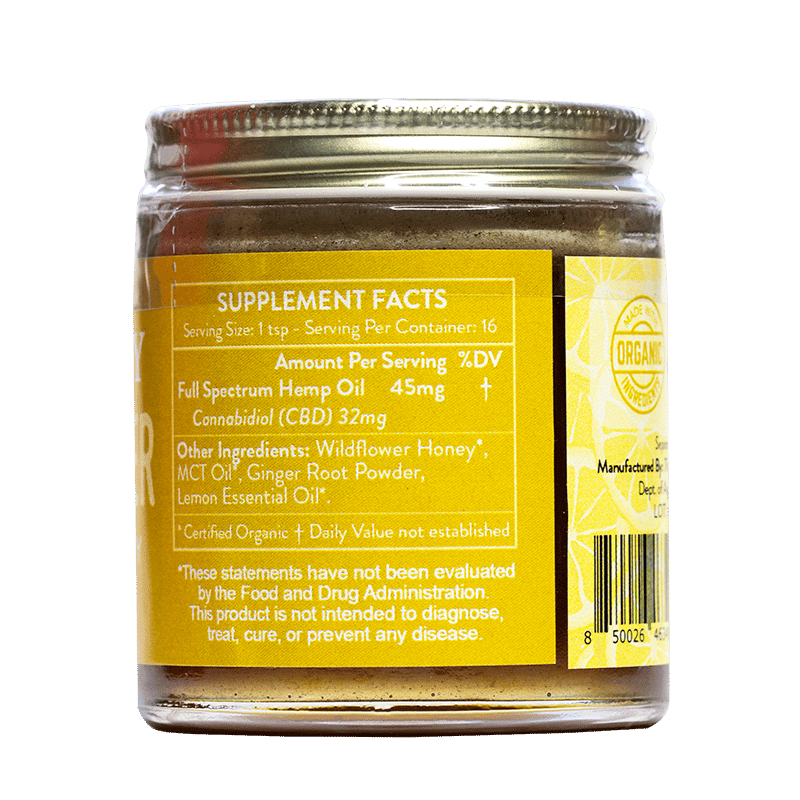 CBD Honey + Lemon and Ginger 250MG-500MG