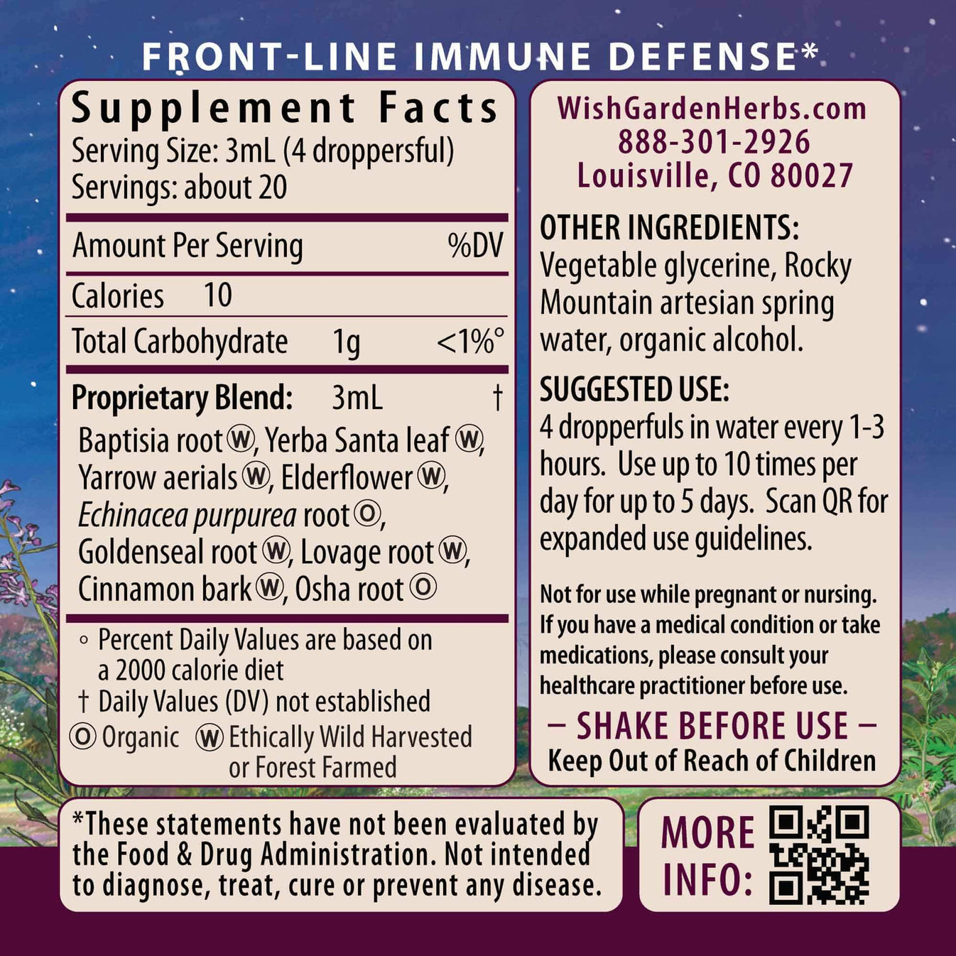 Tintura Herbal Kick-Ass Immune, Activator 1-2 oz Wishgarden Herbs