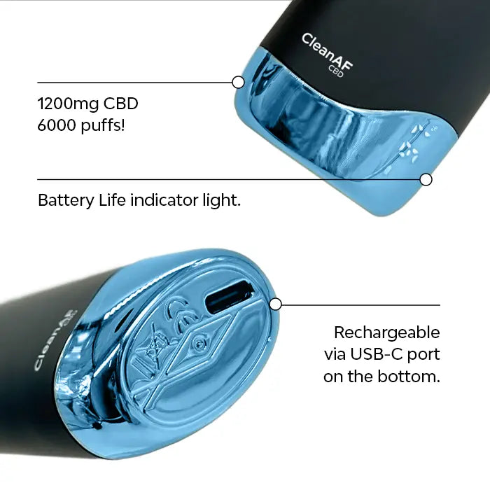 Blue Raspberry CBD Vape 1,200MG
