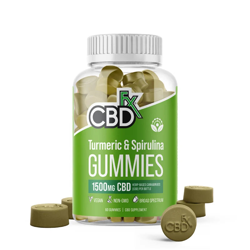 Gomitas de CBD + Cúrcuma + Espirulina 1,500MG Green Wellness Market CBD Panamá