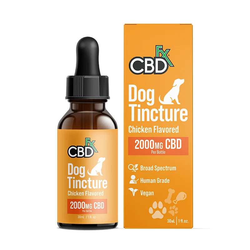 Tintura de CBD para Perros Broad Spectrum | Pollo 250MG-2,000MG CBDfx