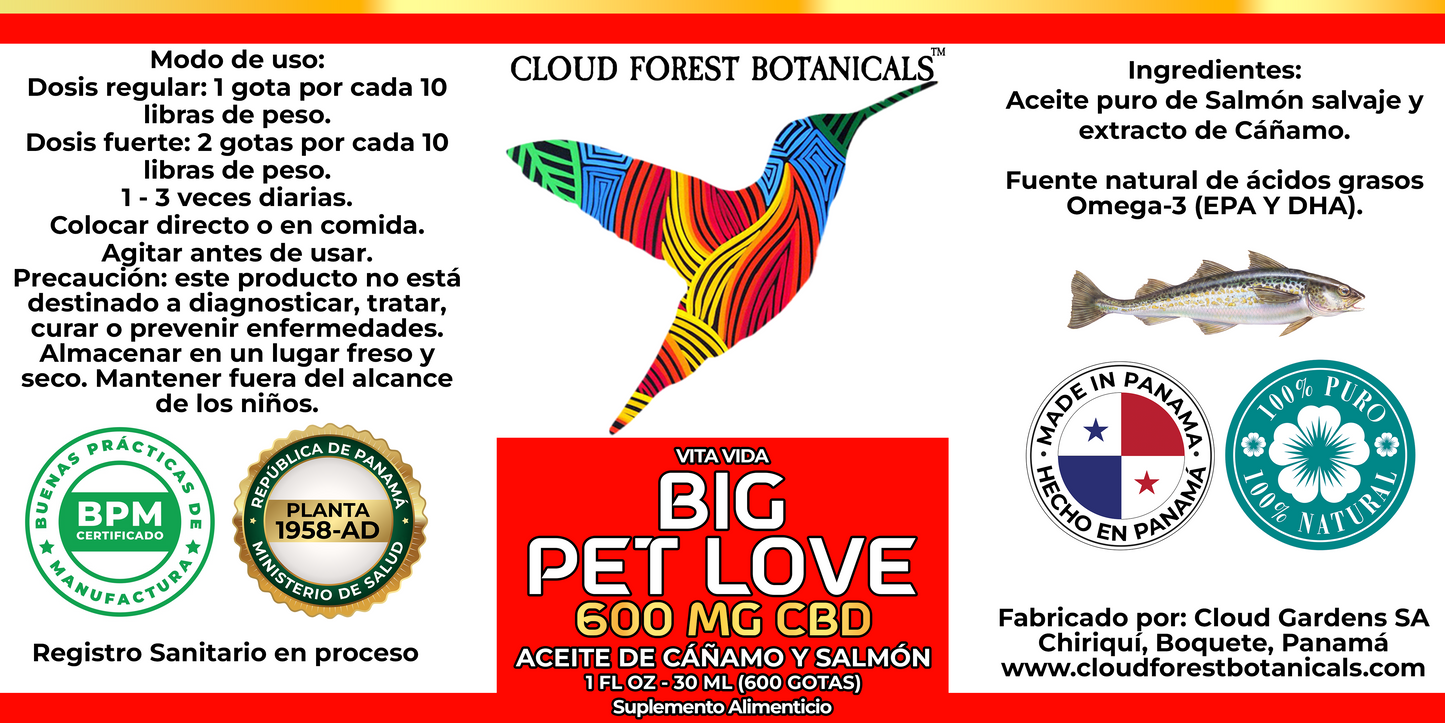 Aceites Pet Love 150/300/600 MG CBD
