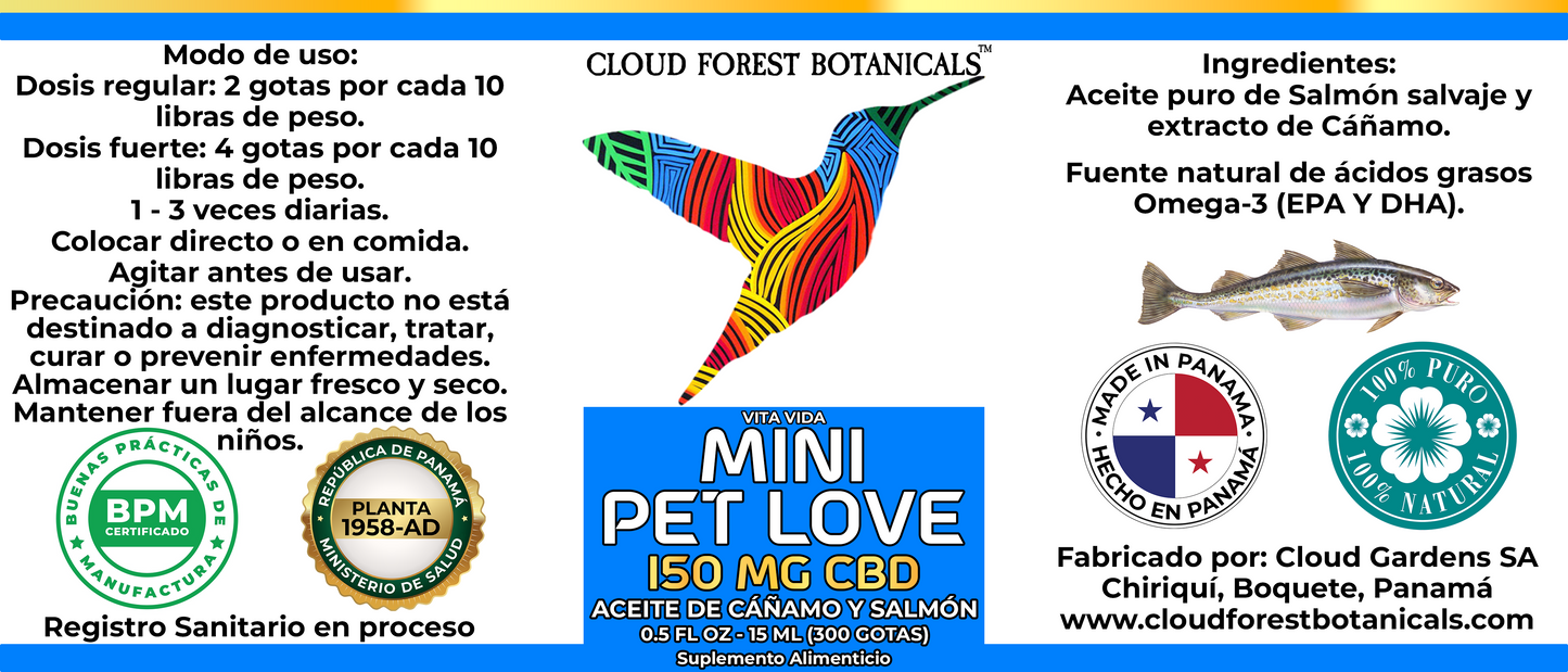 Aceites Pet Love 150/300/600 MG CBD