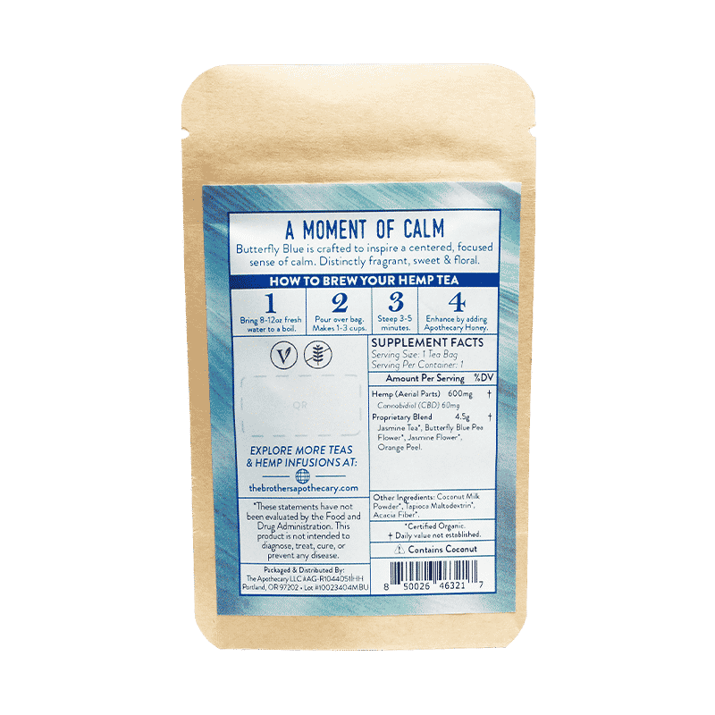 Té de CBD Butterfly Blue | 60/180 mg
