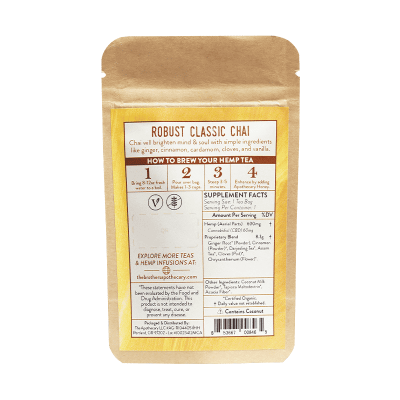 Té de CBD Chai Awakening | 60/180 mg