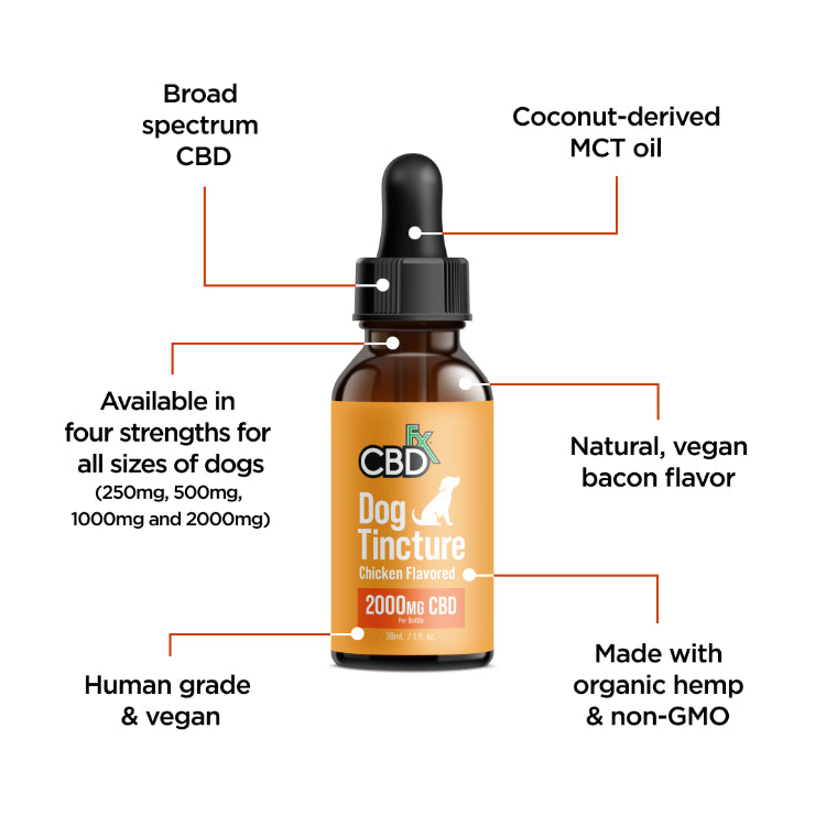 Óleo de CBD para Cães | Sabor Frango 250MG-2.000MG