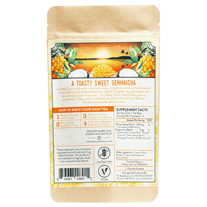 Té de CBD Coconut Genmaicha | 60/180 mg