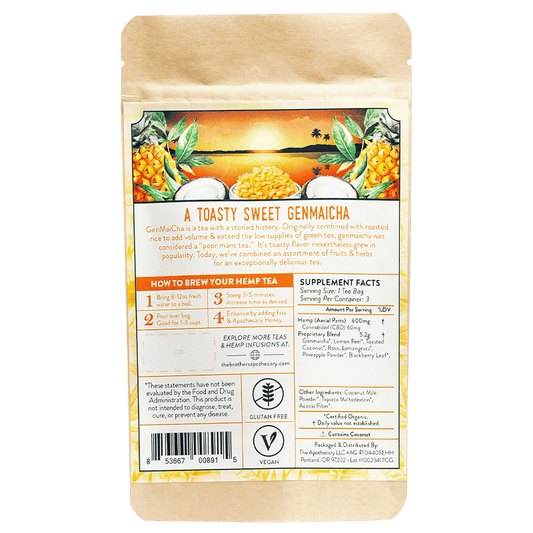 Té de CBD Coconut Genmaicha | 60/180 mg