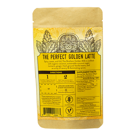 Latte de Cúrcuma con CBD | Leche Dorada 180-540MG