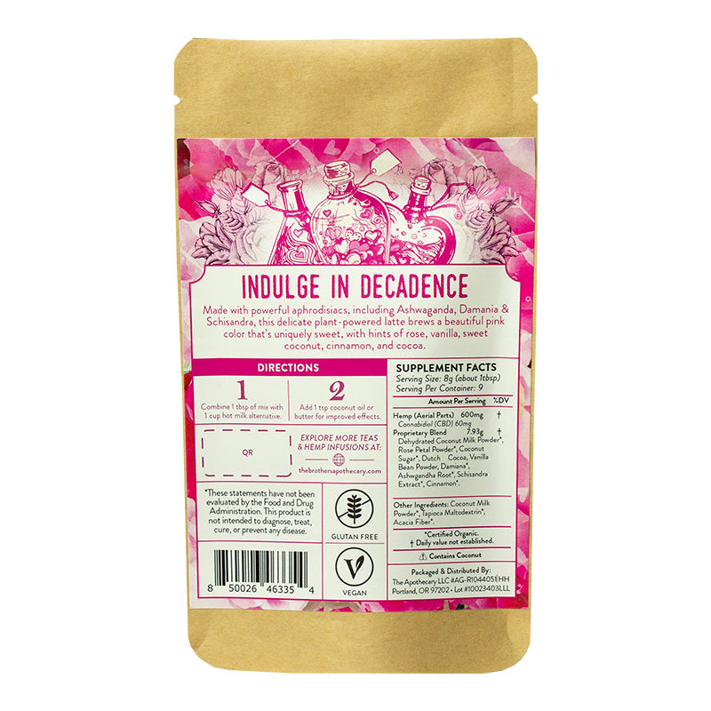 Latte de CBD | Leche de Rosas Lover's 180-540MG