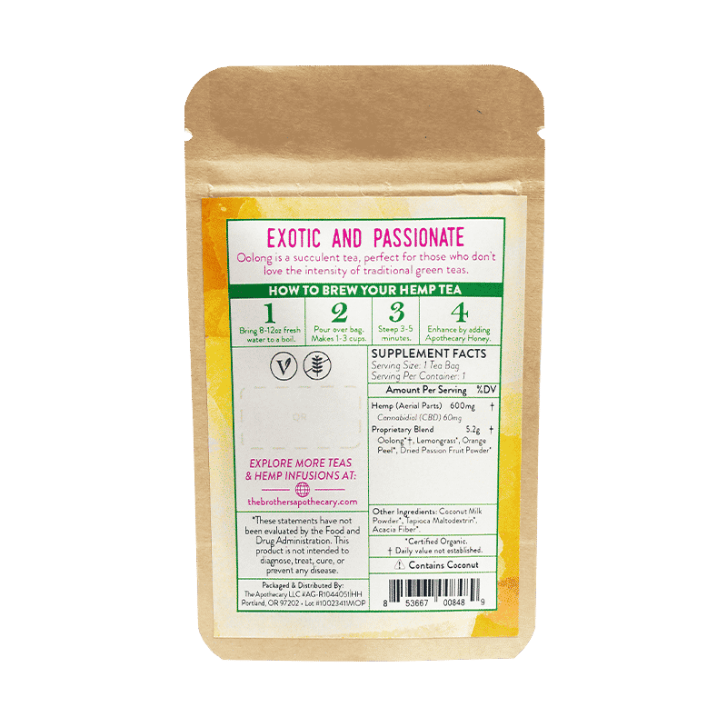 Té de CBD Oolong Passion | 60/180 mg