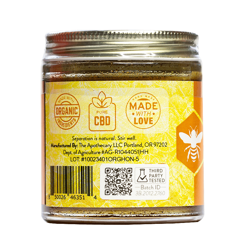 Miel de CBD + Naranja y Cúrcuma 250MG-500MG
