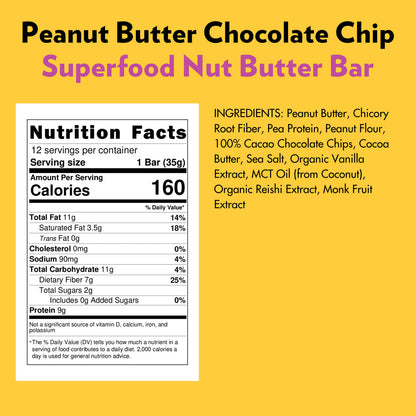 Barra de Superfoods Peanut Butter Chocolate Chip
