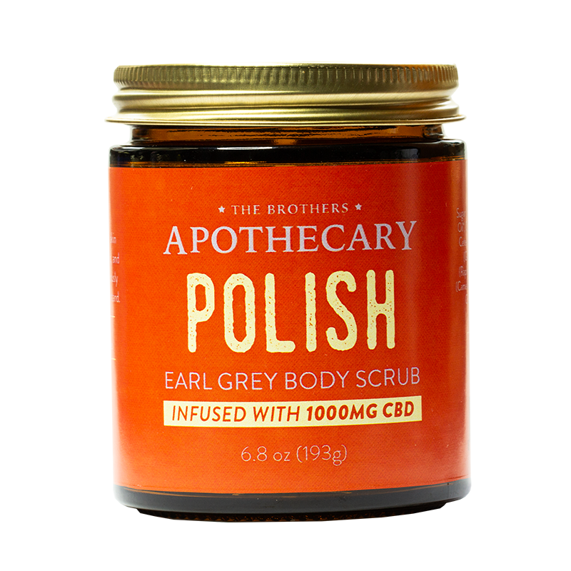 Exfoliante Energizante de Azúcar + CBD + Earl Grey |  1,000MG