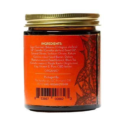 Exfoliante Energizante de Azúcar + CBD + Earl Grey |  1,000MG