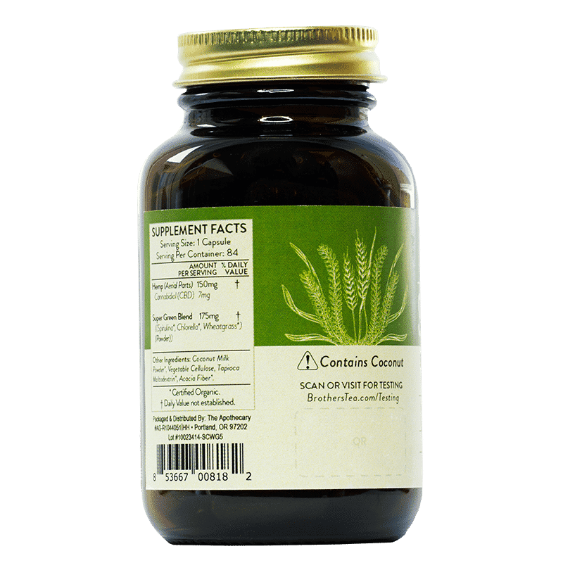 Cápsulas de CBD Super Greens
