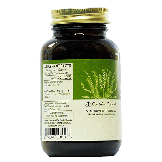 Cápsulas de CBD Super Greens