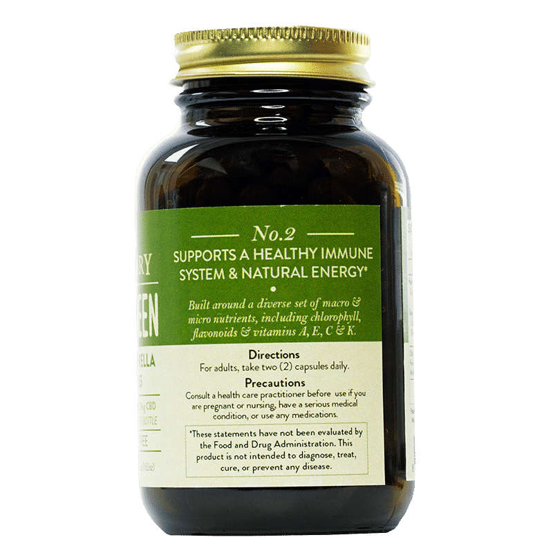 Cápsulas de CBD Super Greens