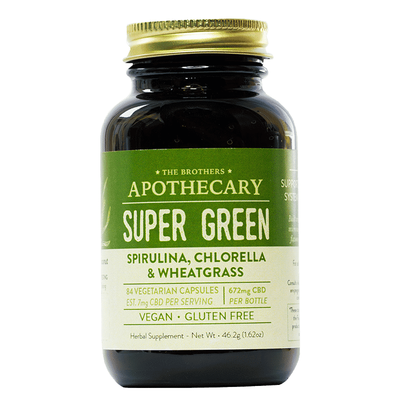Cápsulas de CBD Super Greens