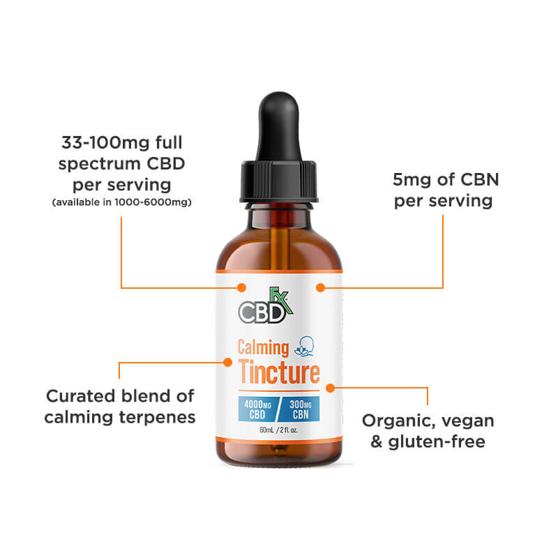 Calming CBD + CBN Full Spectrum Tincture (500-2,000 mg)