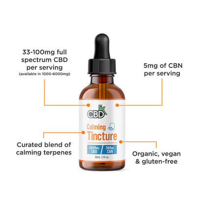 Calming CBD + CBN Full Spectrum Tincture (500-2,000 mg)