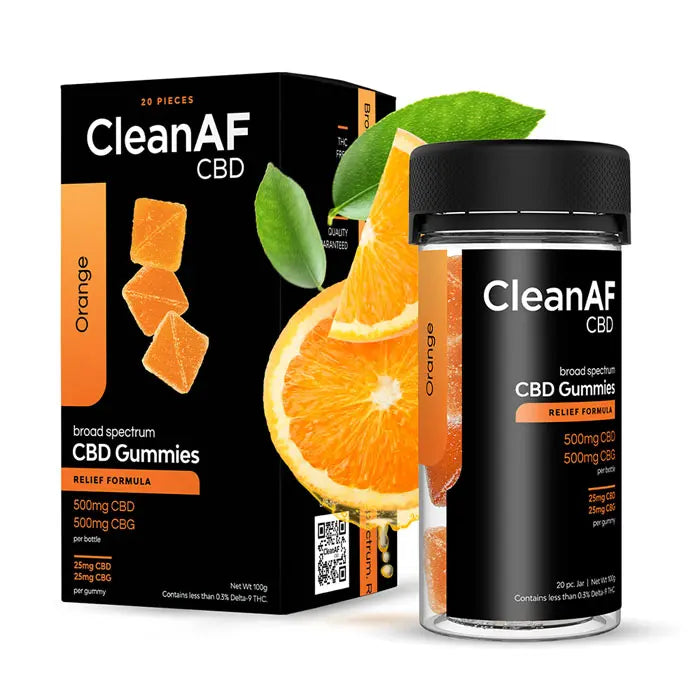 Gomitas de CBD + CBG Relief Naranja 1,000MG