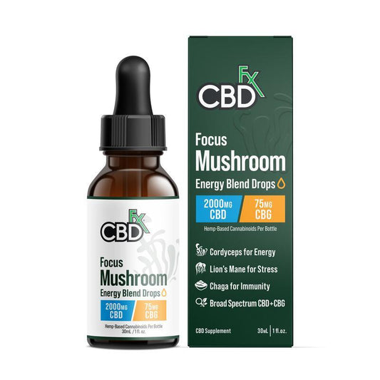 Aceite de CBD + CBG + Hongos Focus | 1,000/2,000 mg