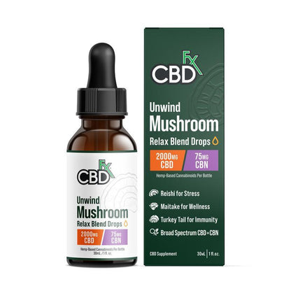 Aceite de CBD + CBN + Hongos Relax | 1,000/2,000 mg