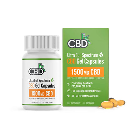 Cápsulas de CBD 1,500MG Ultra Full Spectrum