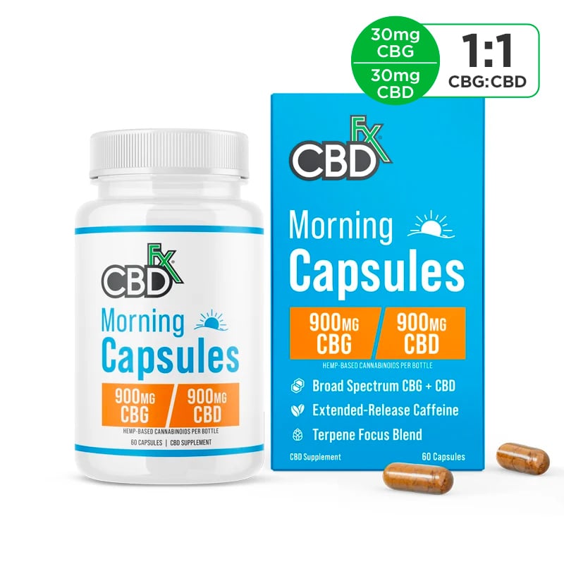 Morning CBD + CBG Capsules 1,800MG Broad Spectrum