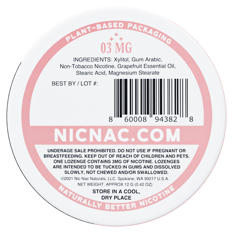 Nic Nac | Grapefruit 3MG-6MG Nicotina
