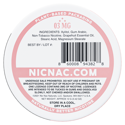 Nic Nac | Grapefruit 3MG-6MG Nicotina