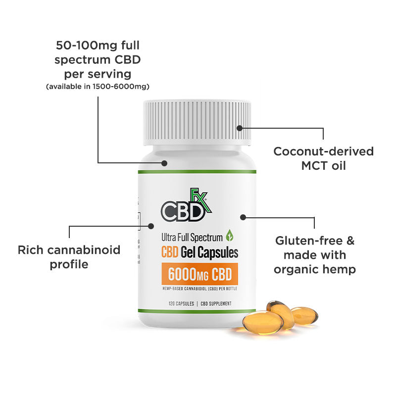 Cápsulas de CBD 1,500MG Ultra Full Spectrum