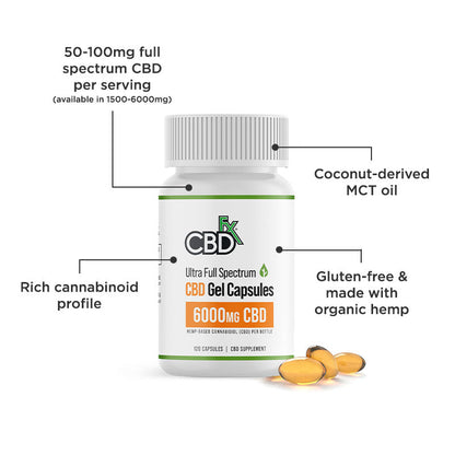 Cápsulas de CBD 1,500MG Ultra Full Spectrum