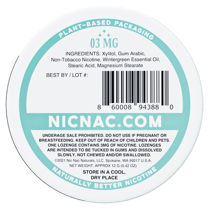 Nic Nac | Menta Wintergreen 3MG-6MG Nicotina